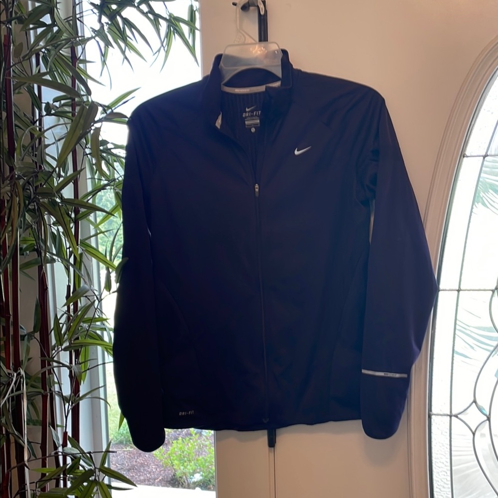 Nike Purple and Gray Windbreaker Jacket Reflective Trim